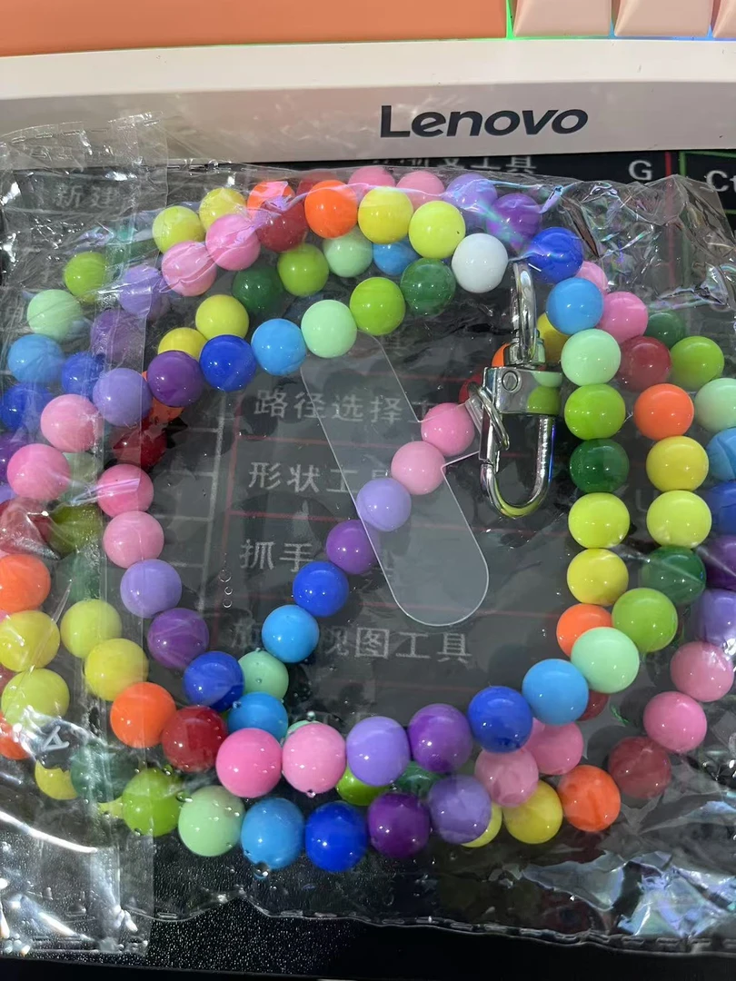 可爱手工彩色手机链