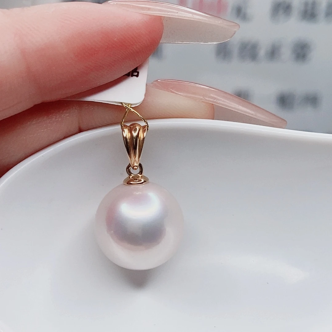 吊坠(不含链)银S925镶嵌淡水珍珠