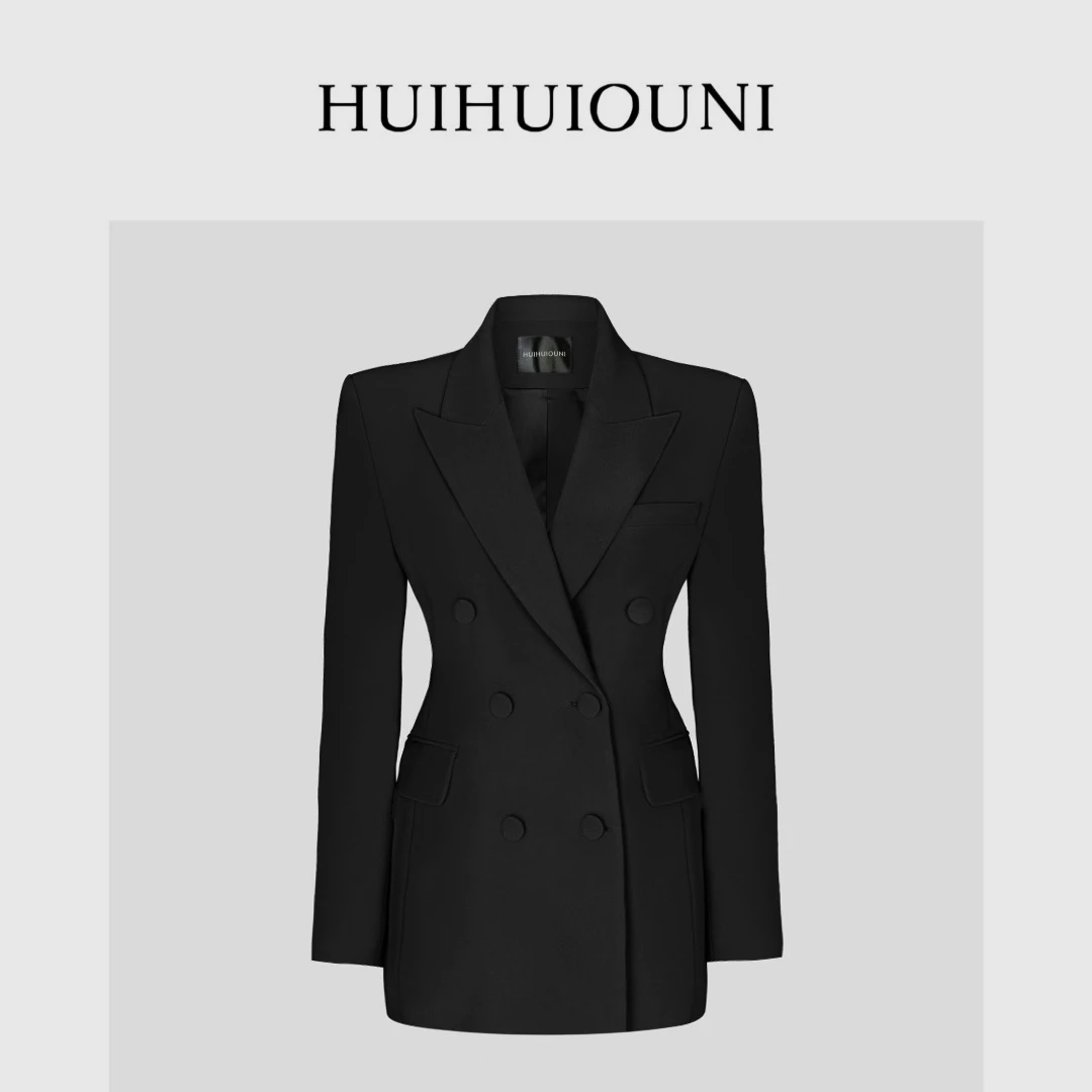 慧慧欧尼  构筑极简艺术美感  Designe新款高级蚂蚁腰款西装外套