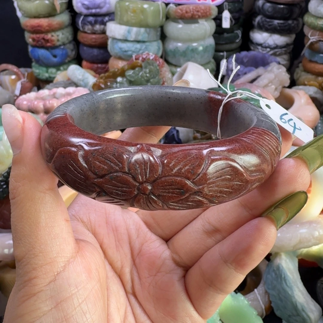 石英质玉（佘太翠）未镶嵌手镯36，64，福利