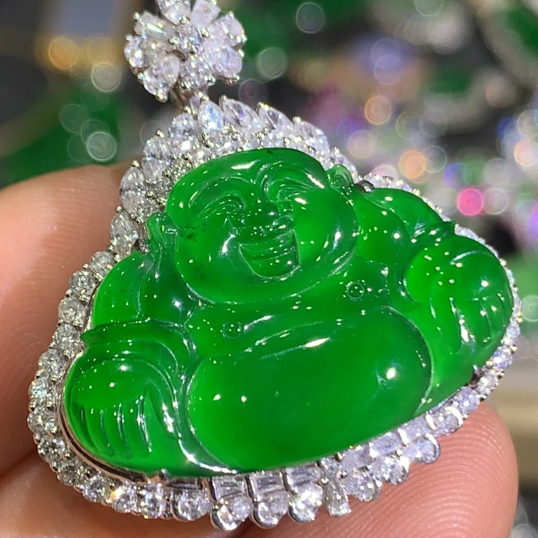 翡翠颈饰18K金镶嵌8、