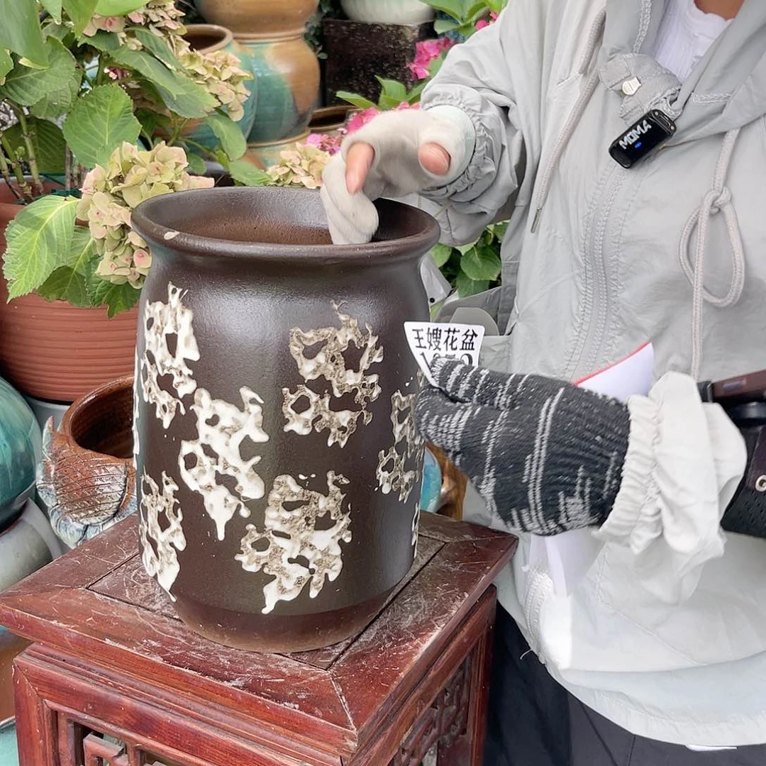 紫砂花盆王嫂花盆直播0605-1652高28口20