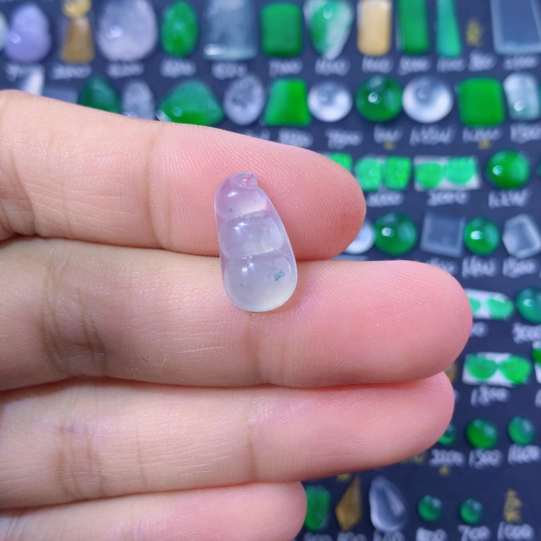 翡翠裸石天然翡翠玉石豆子