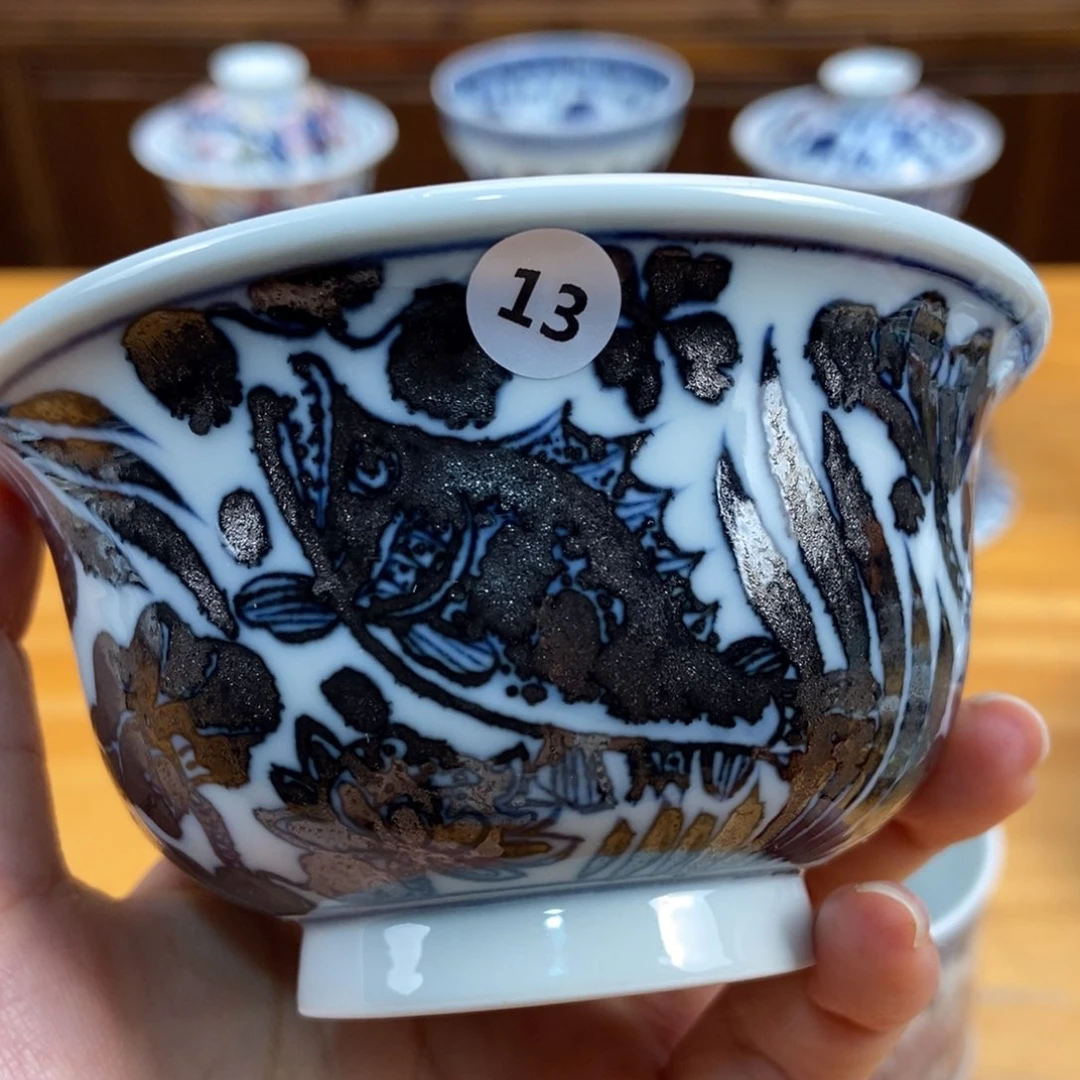 手绘现代茶具非古董