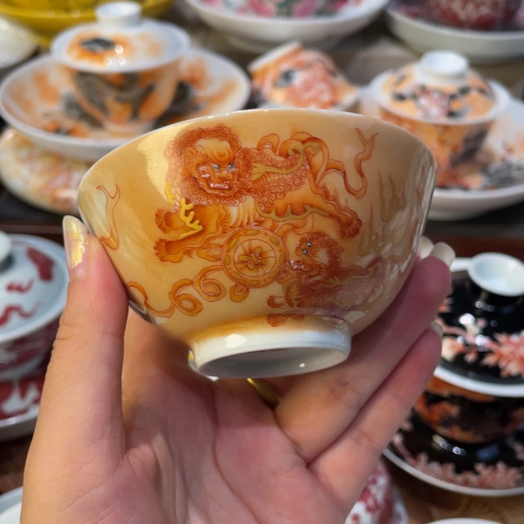 盖碗景德镇瓷器瓷器活儿