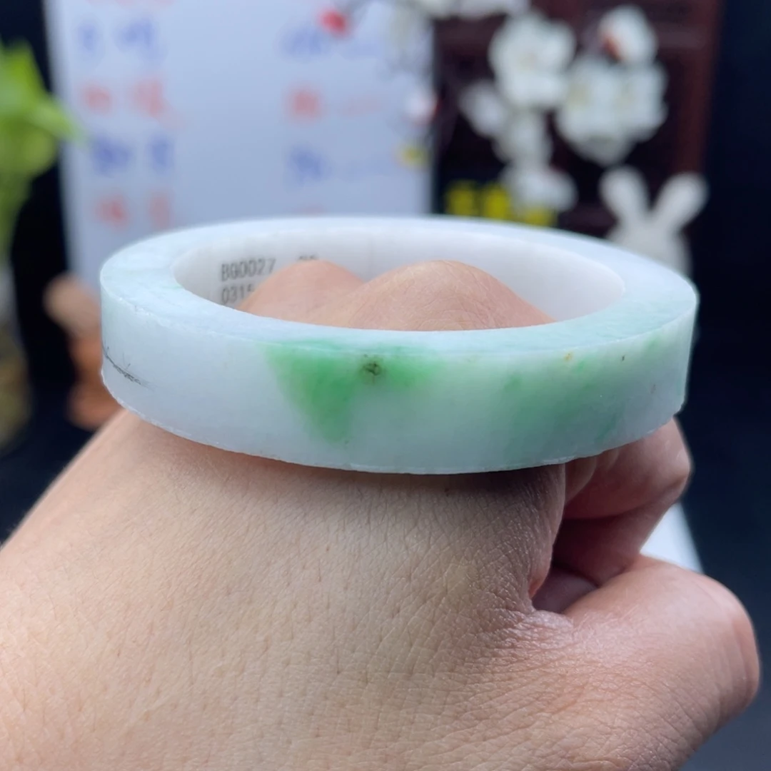 未镶嵌56-57泥鳅背定制翡翠手镯