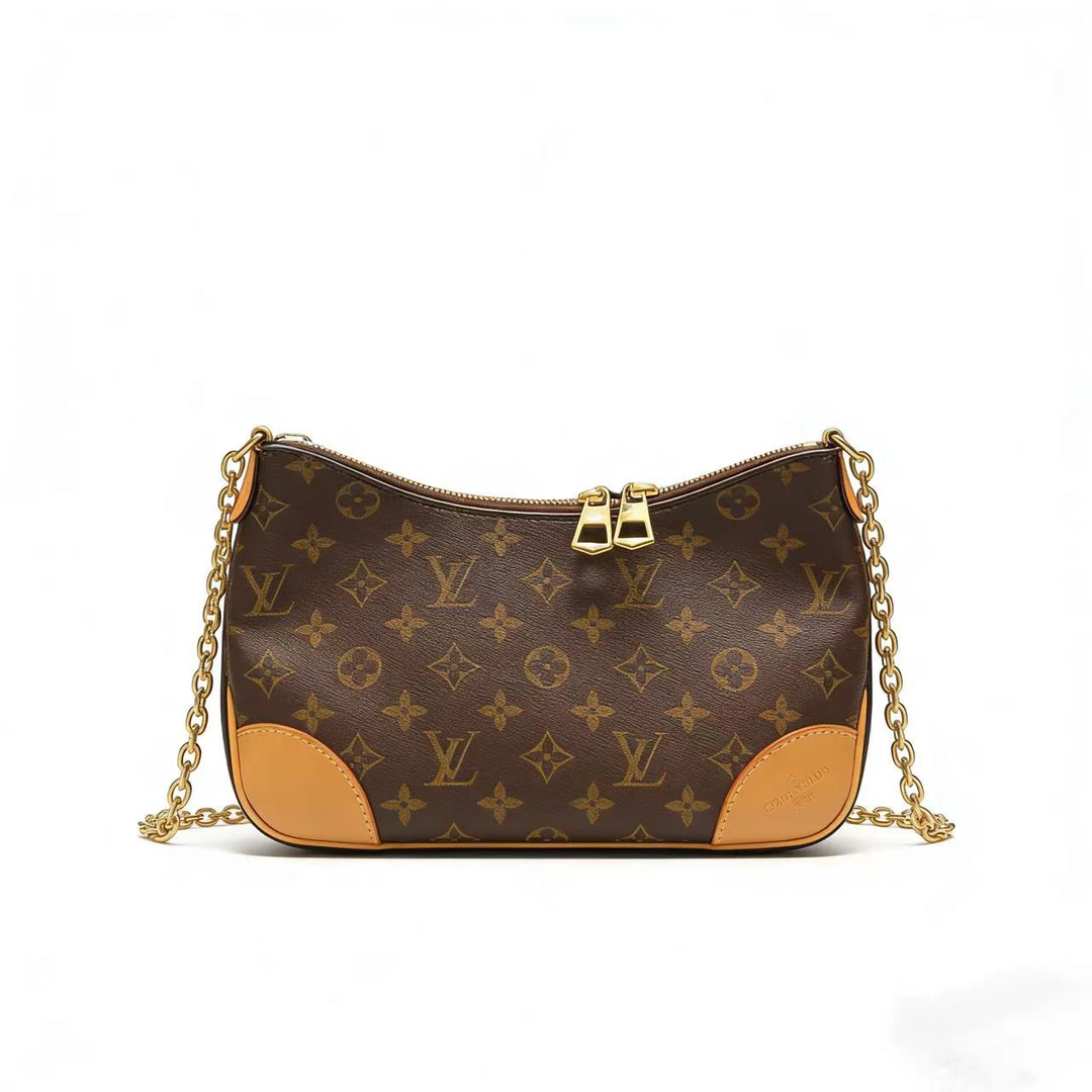 95新 LouisVuitton/路易威登 路易威登老花黄牛角链条包