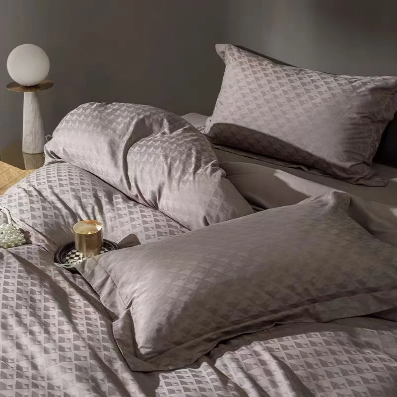 高端轻奢100%全棉纯棉床上用品提花四件套