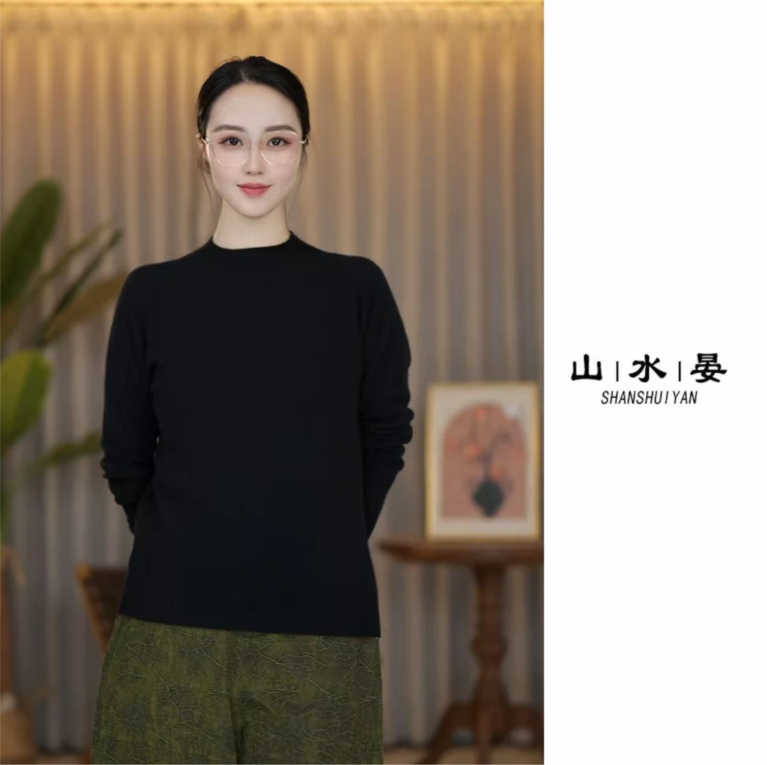 羊毛衫气质高领山羊绒女保暖绒衫百搭休闲网红女装时尚MZQ82060