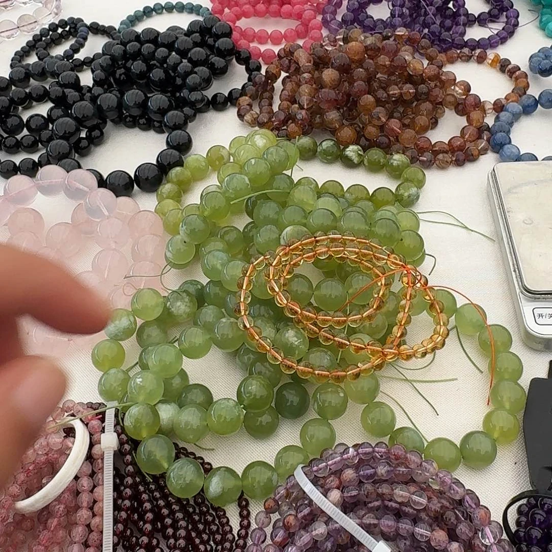 黄晶手链未镶嵌黄水晶三圈