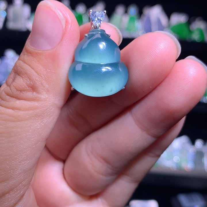 【闪购商品】颈饰银S925镶嵌翡翠天然翡翠