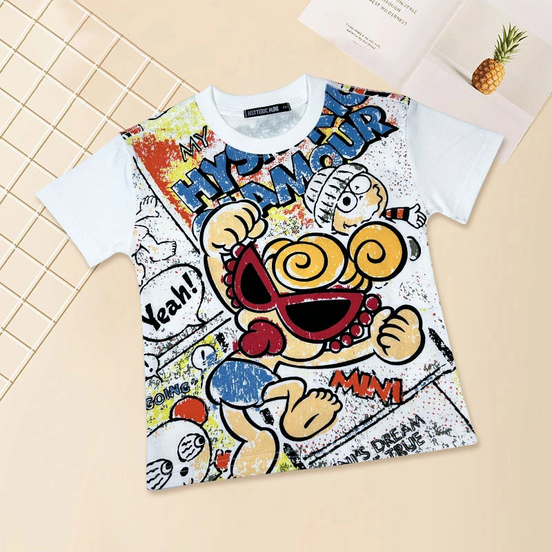 4047【蜡笔画】百搭纯棉儿童短袖