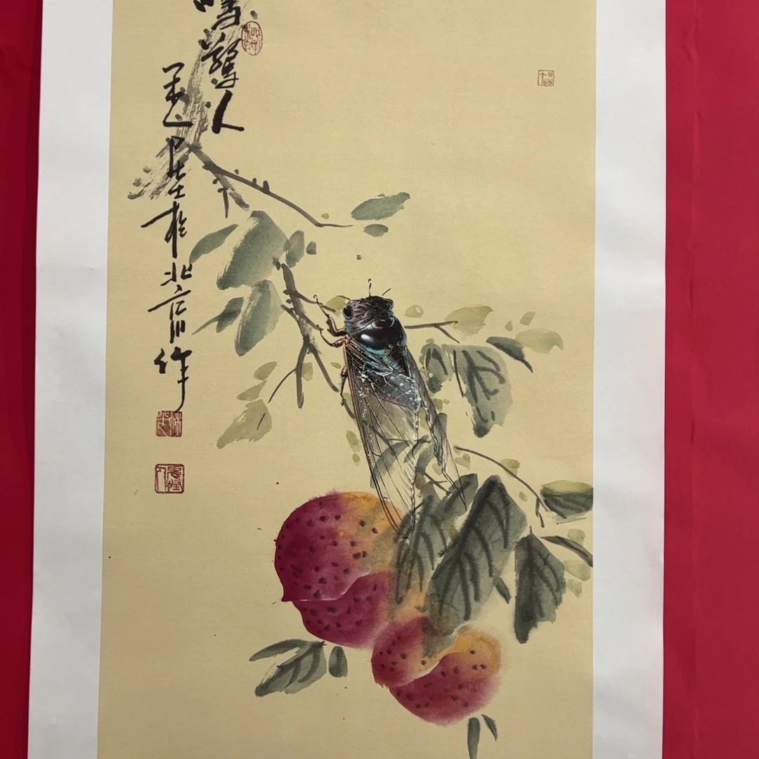柳***1国画柳平老师单蝉