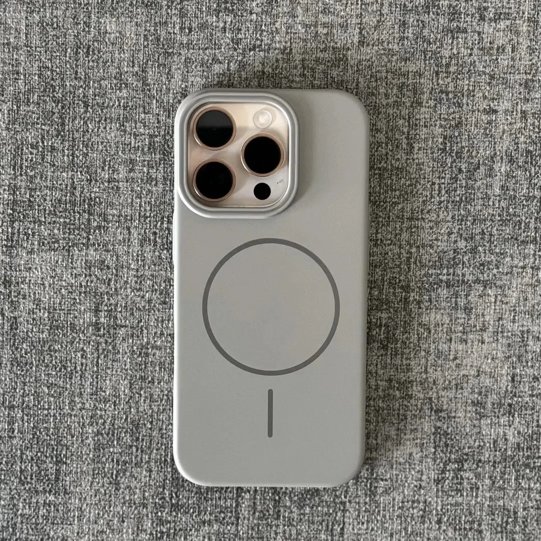 ZMGX钛灰色柔润细圈磁吸适用苹果16promax手机壳iPhone15pro硬14