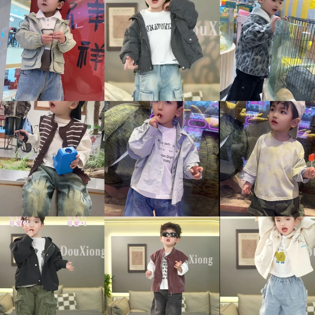 【一号链接】【春】棉逗熊品牌春季男童韩版时尚休闲酷帅男童套装