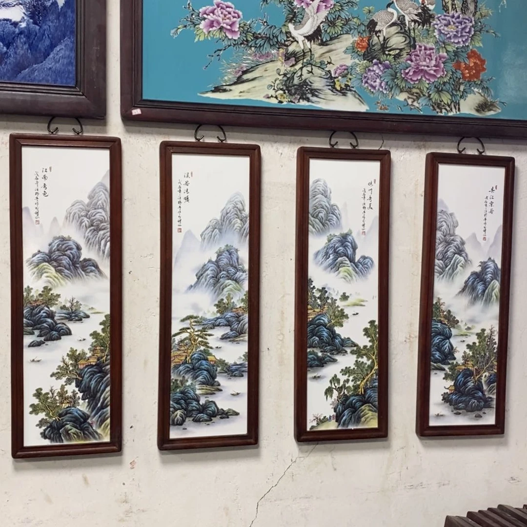 瓷片80*28*4 景德镇瓷板画柴窑烧制