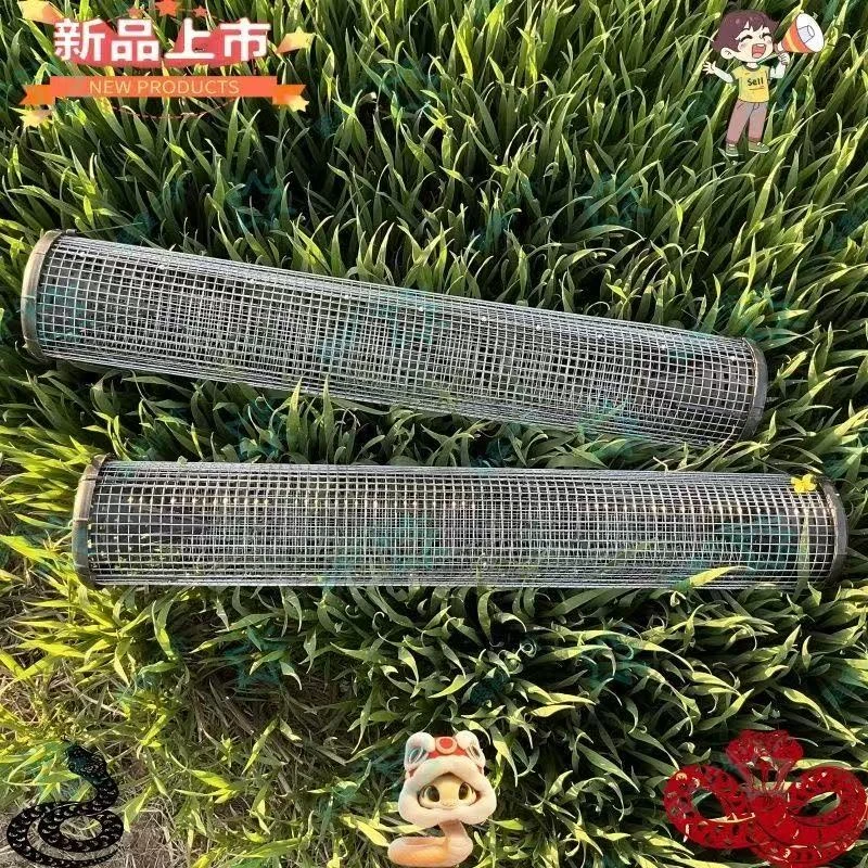 铁丝蛇笼多功能黄鳝笼防锈铁丝笼子手工折叠笼鱼虾通用长虫筒笼