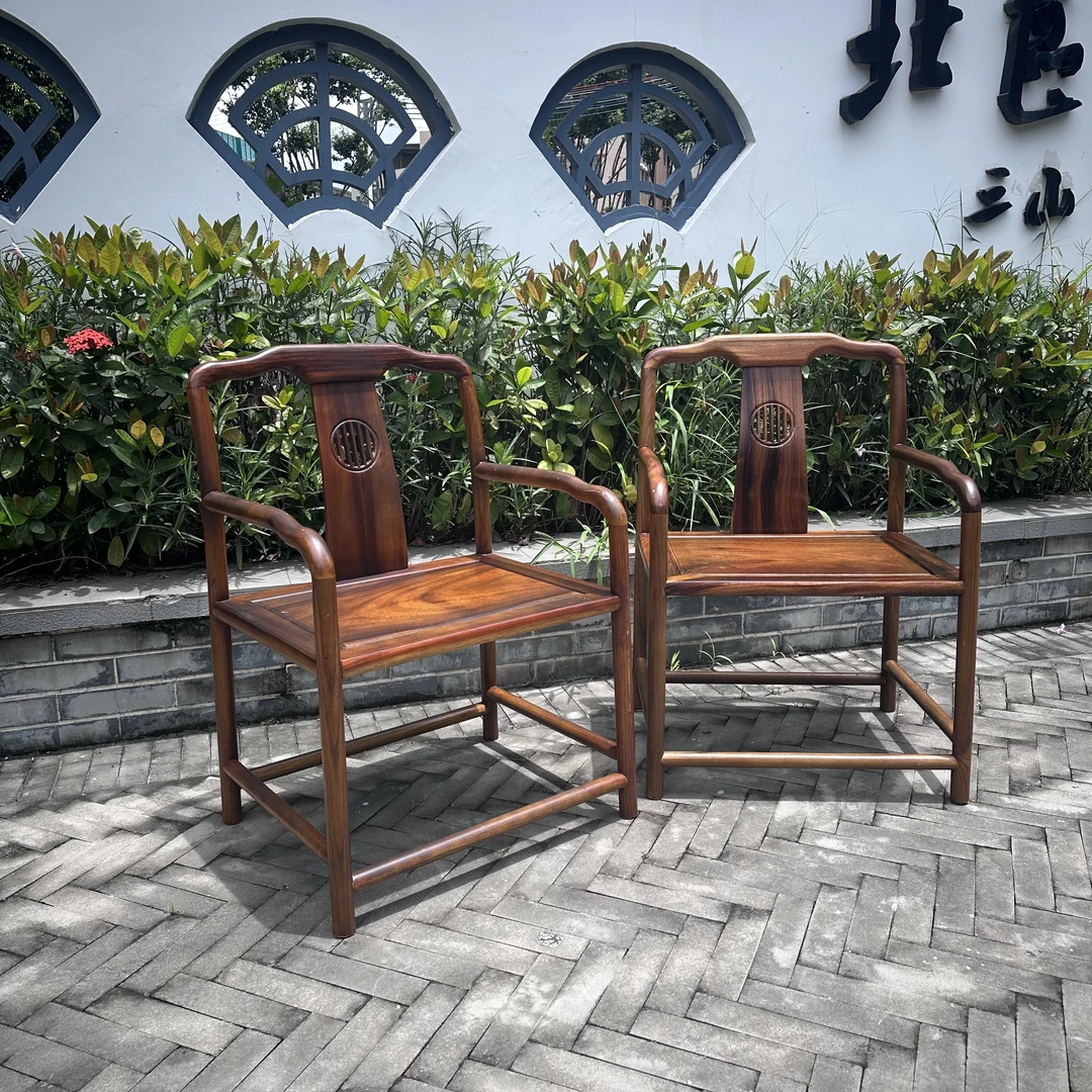 【嘉鸿】新中式实木办公室茶椅茶室主人椅浩然客椅（拍一发二）