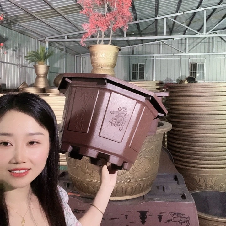 八角40花盆5个有孔