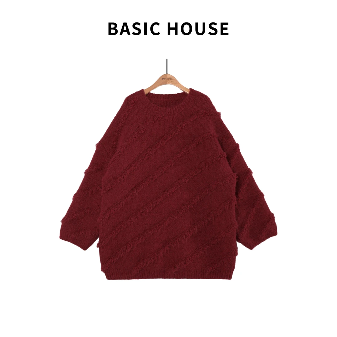 Basic House/百家好软糯风时尚毛衣针织女宽松高级感B1385B5HG82