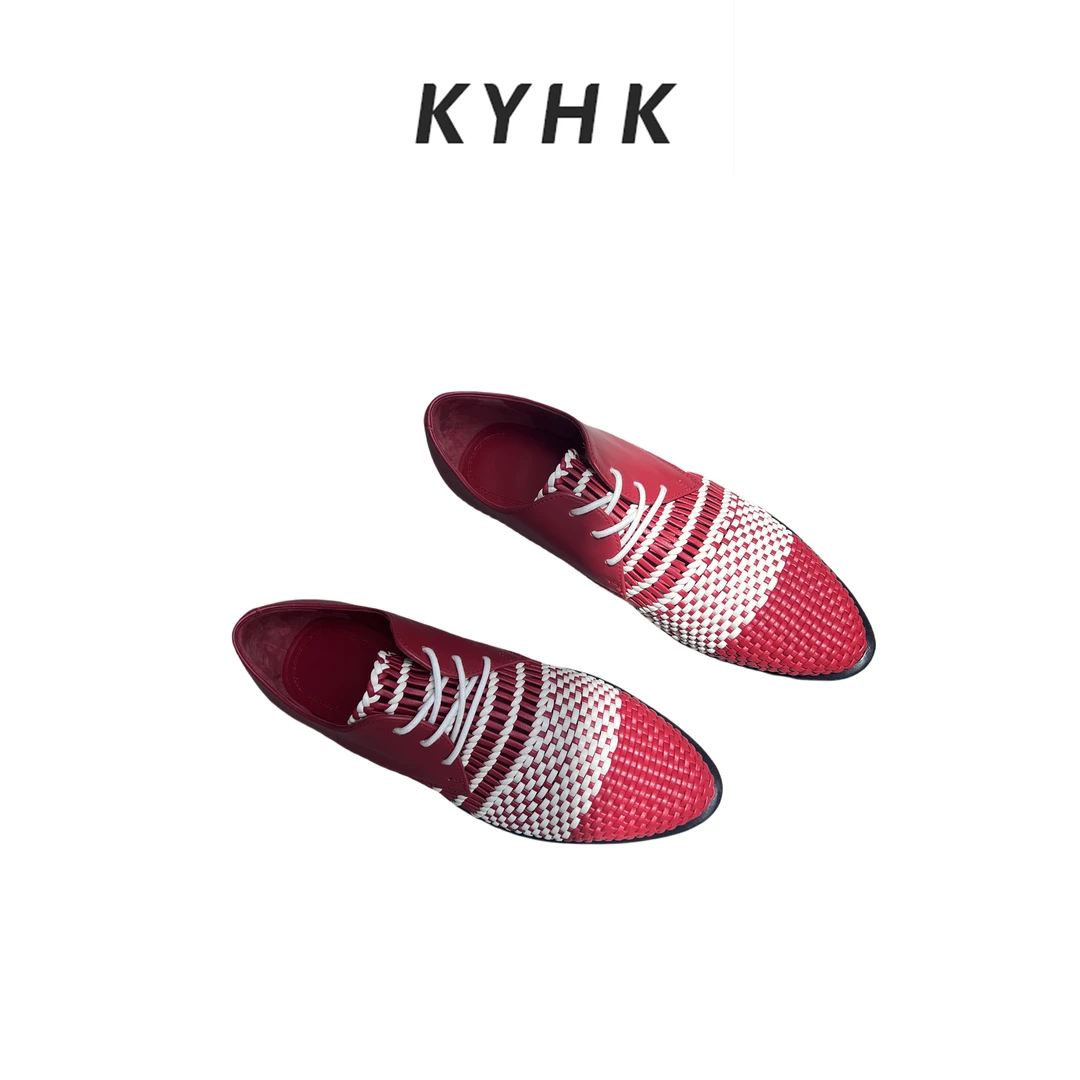 KYHK25新款手工编织春夏镂空单鞋女250429
