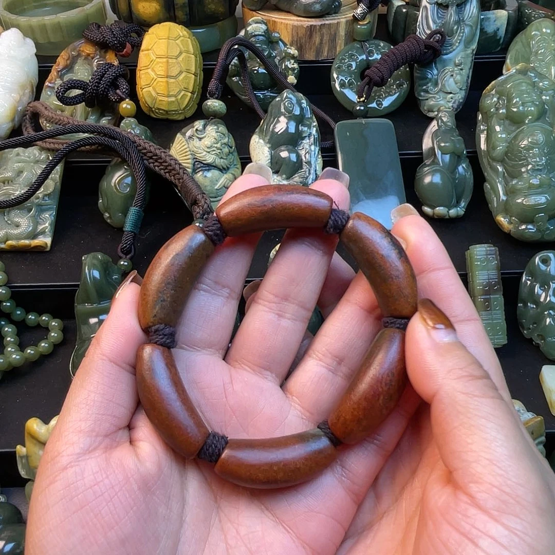 西***话岫岩河磨玉（透闪石质玉）未镶嵌手链