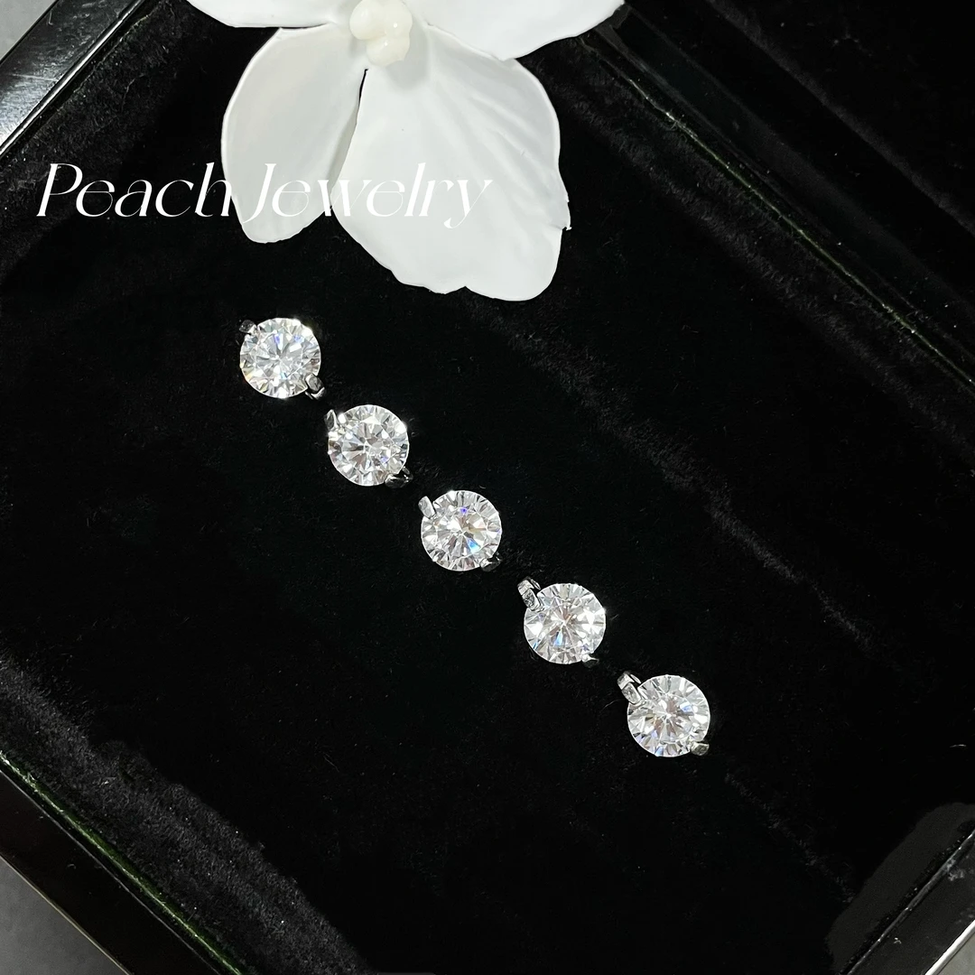 吊坠925银 预售单只S925银莫桑钻吊坠T-PR01多样性发一颜色微差