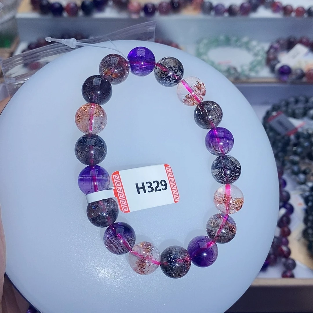 未镶嵌手链水晶11.4黑加仑超七H329