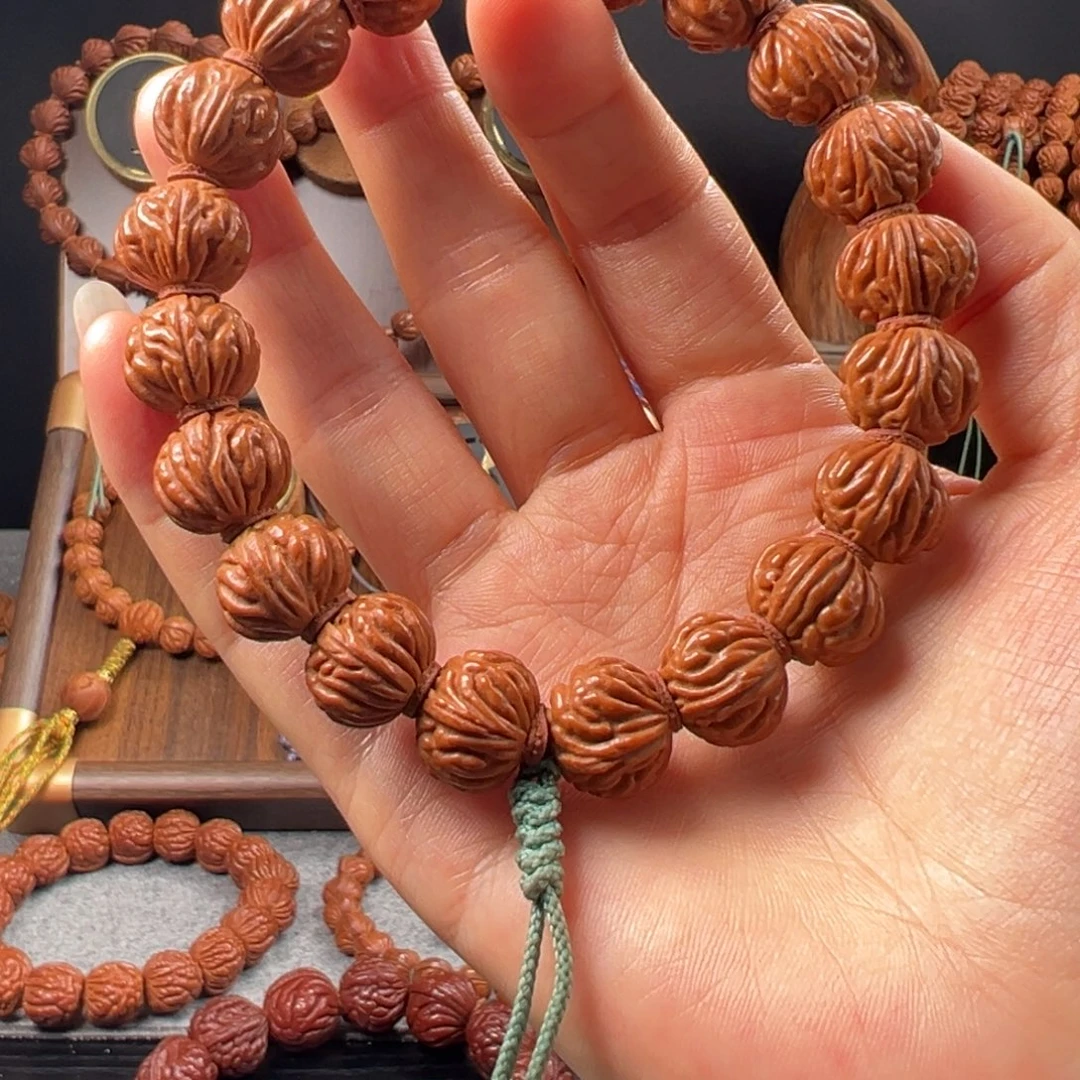 桃核手串14野生金蟾