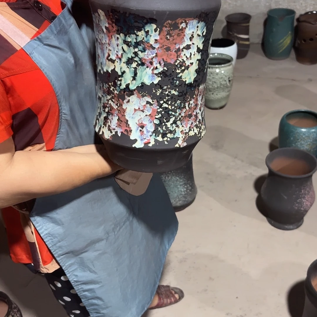 花盆紫砂口20高32