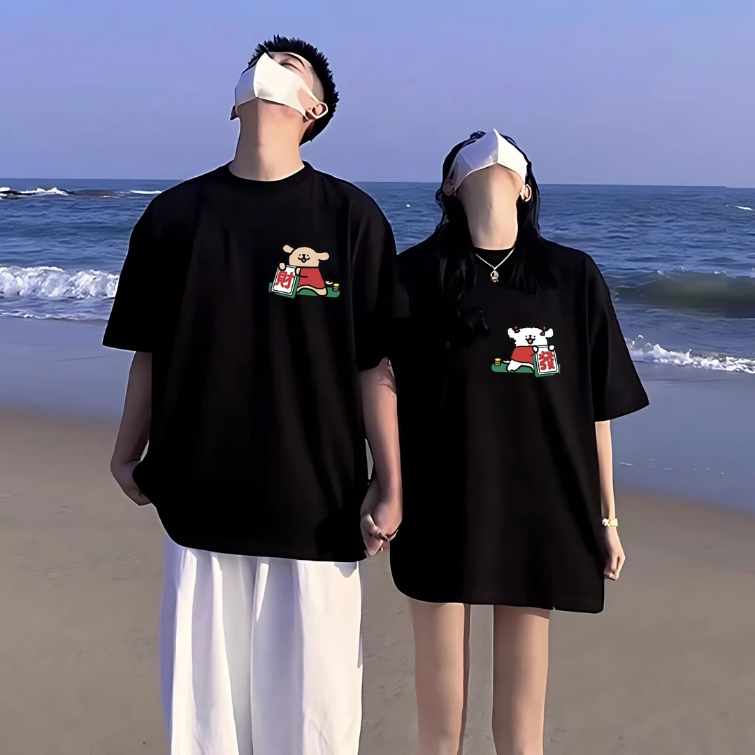 【图绘衣橱】小众可定制创意2件情侣装夏季男女网红短袖t恤时尚休闲