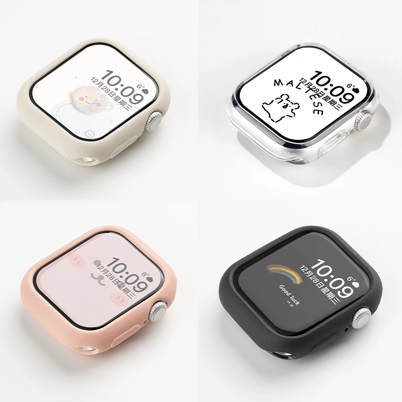 适用苹果手表保护壳iwatchS10边框壳硅胶se9全包ultra2半包S8防摔
