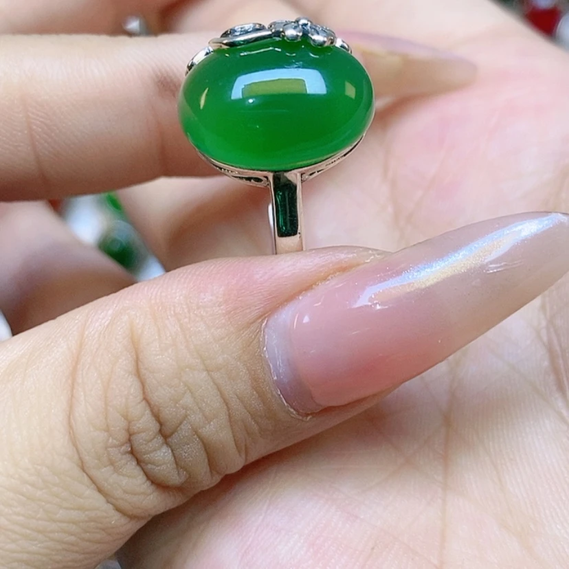 【闪购商品】玛瑙/玉髓戒指银S925镶嵌沐*