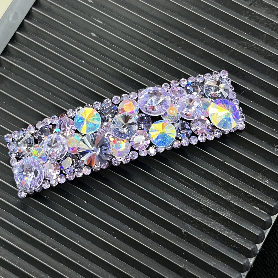 S257淡紫色长条掰掰夹