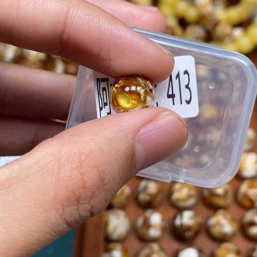 把件猴头核桃沁色圆珠老型413