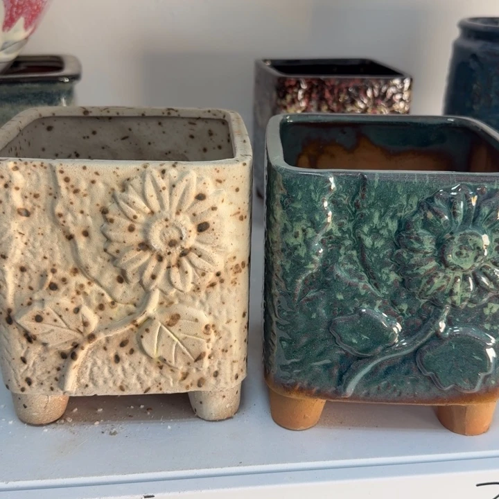 紫砂花盆口14高15，111111