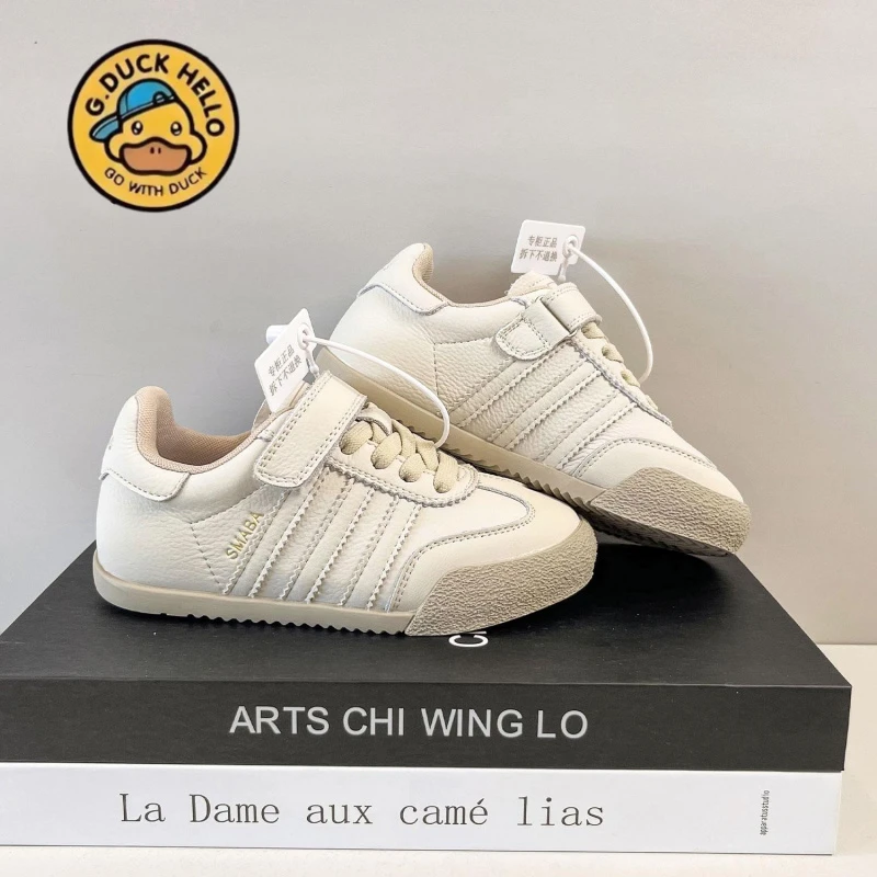 小黄鸭德训鞋儿童2025年新款秋季女童鞋子小白鞋男童运动鞋中大童