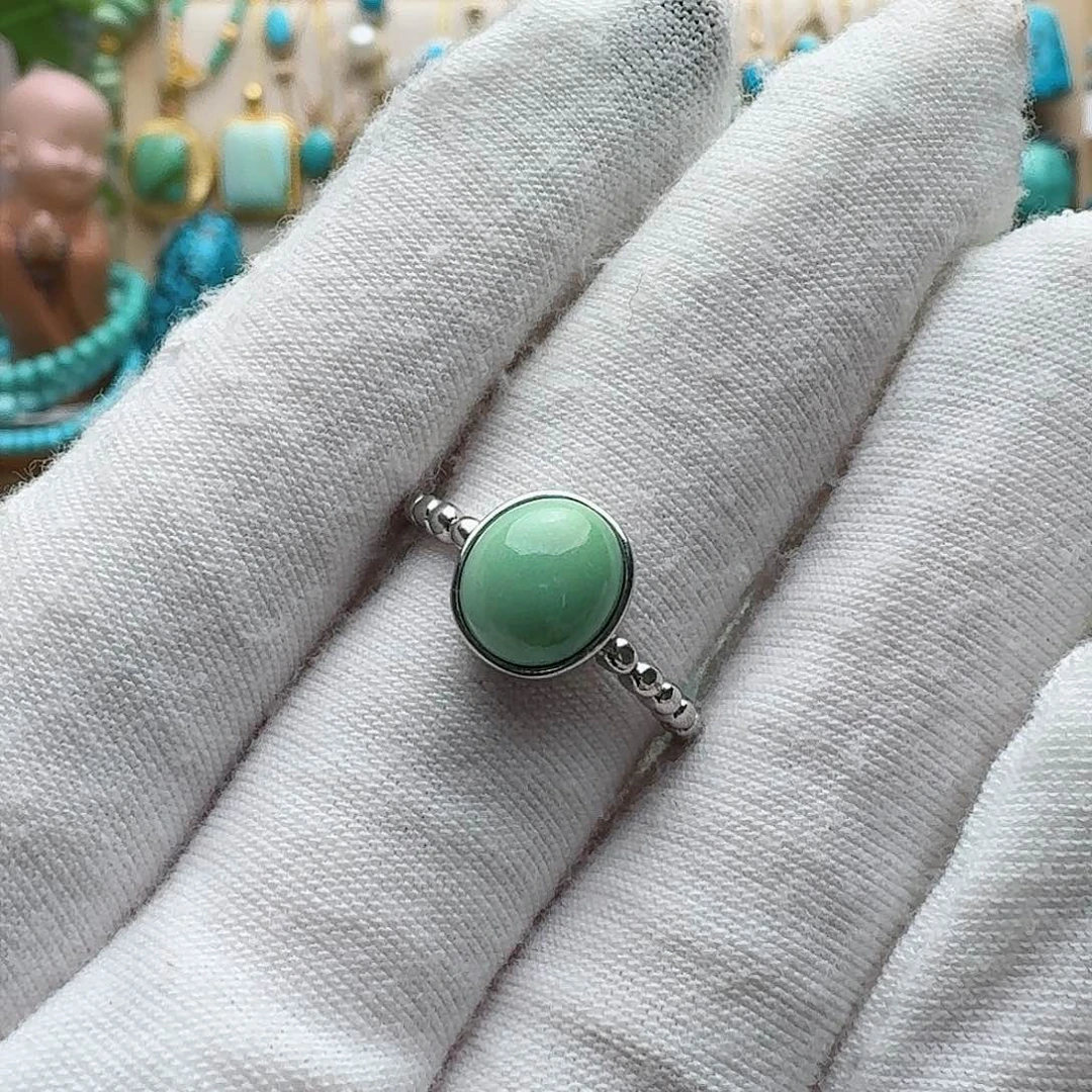绿松石珠宝奇石银S925镶嵌