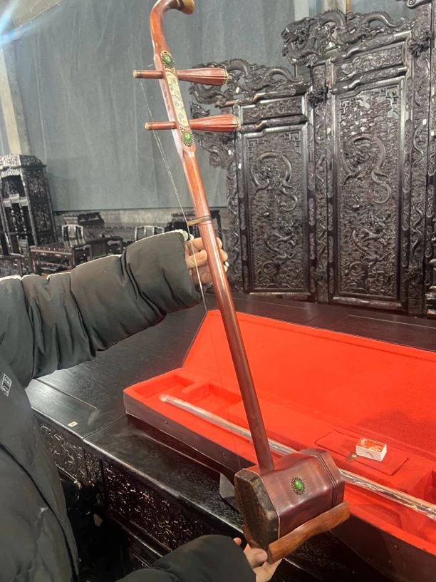 特色手工艺、木艺二胡 摆件