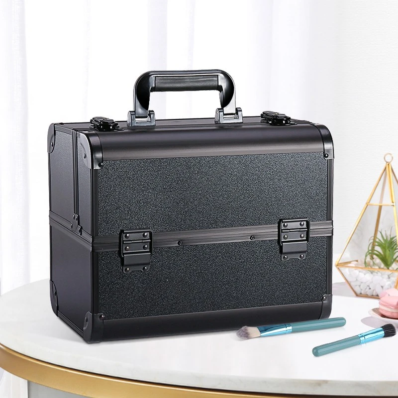 NICELAND化妆箱手提大容量化妆品收纳盒美甲美睫纹小房子化妆包