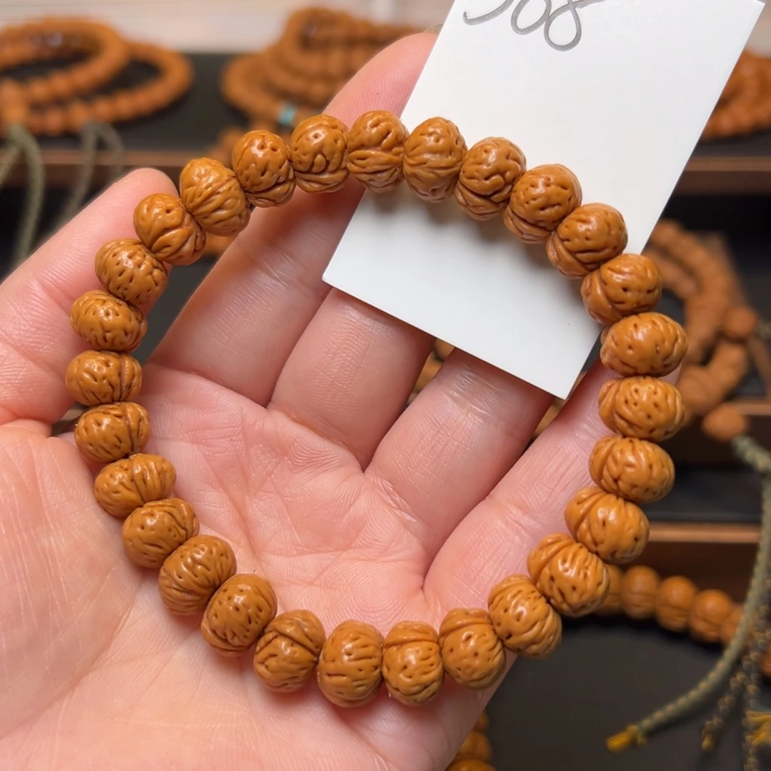 文玩核桃把件秦岭龙纹桃核12蟠桃手串