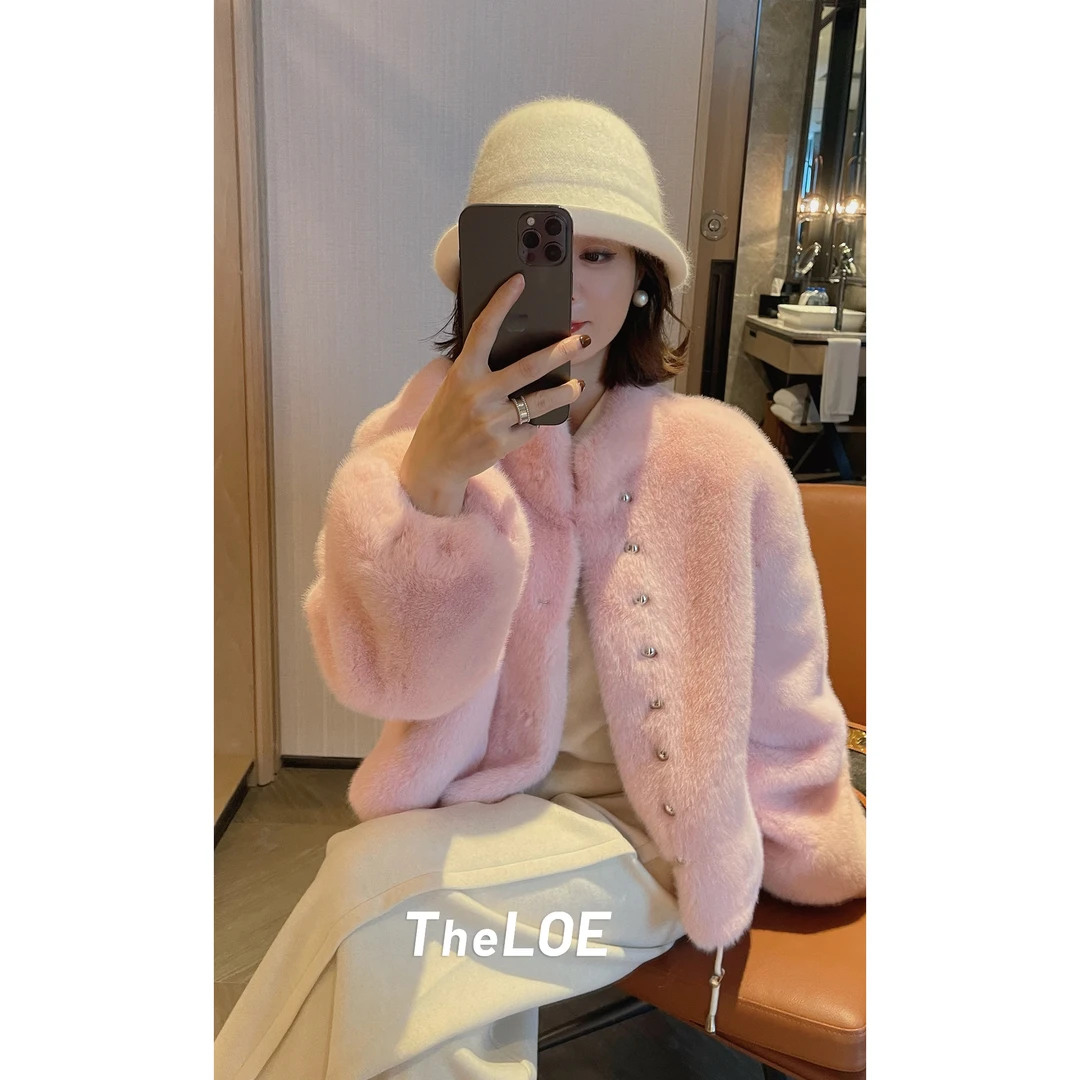TheLOE/【小金扣毛衣外套】890g-930g百搭减龄立领外套#LE-25901