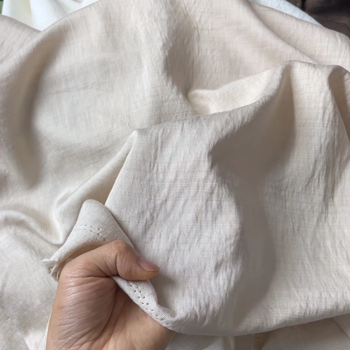 天丝（莱赛尔纤维）杏色苎麻2米