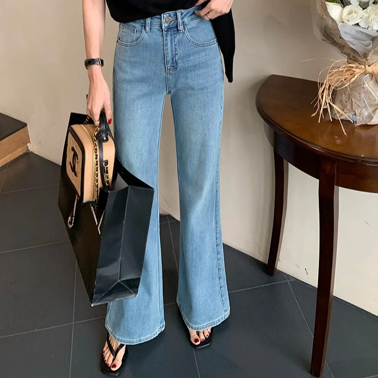 【傲】A13 2025春季新款高腰宽松a版拖地直筒裤子