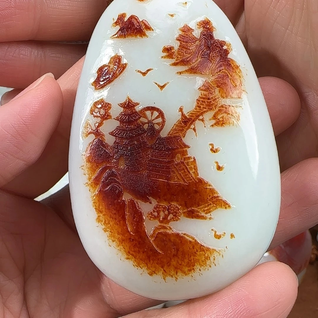 用***3和田玉未镶嵌颈饰