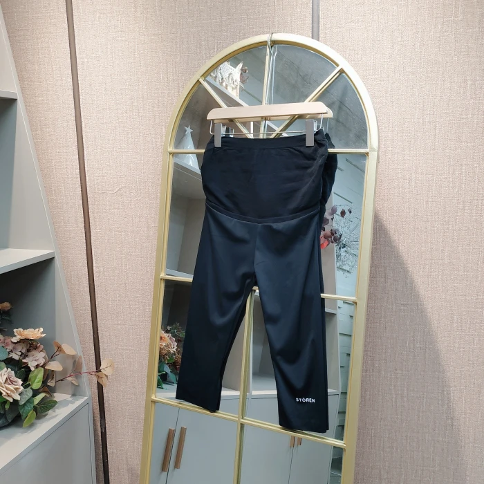 HQ76孕妇黑色七分裤M90-120