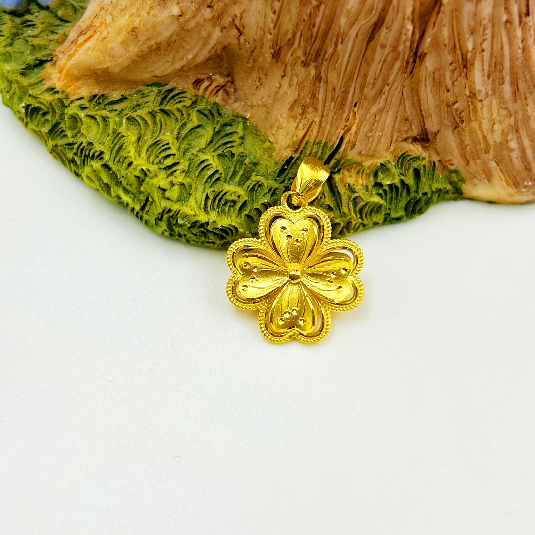 足金999  樱花吊坠5G工艺黄金按克卖