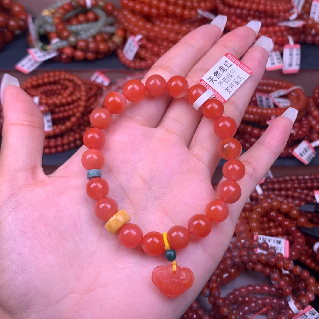 未镶嵌手链南红玛瑙38卡9