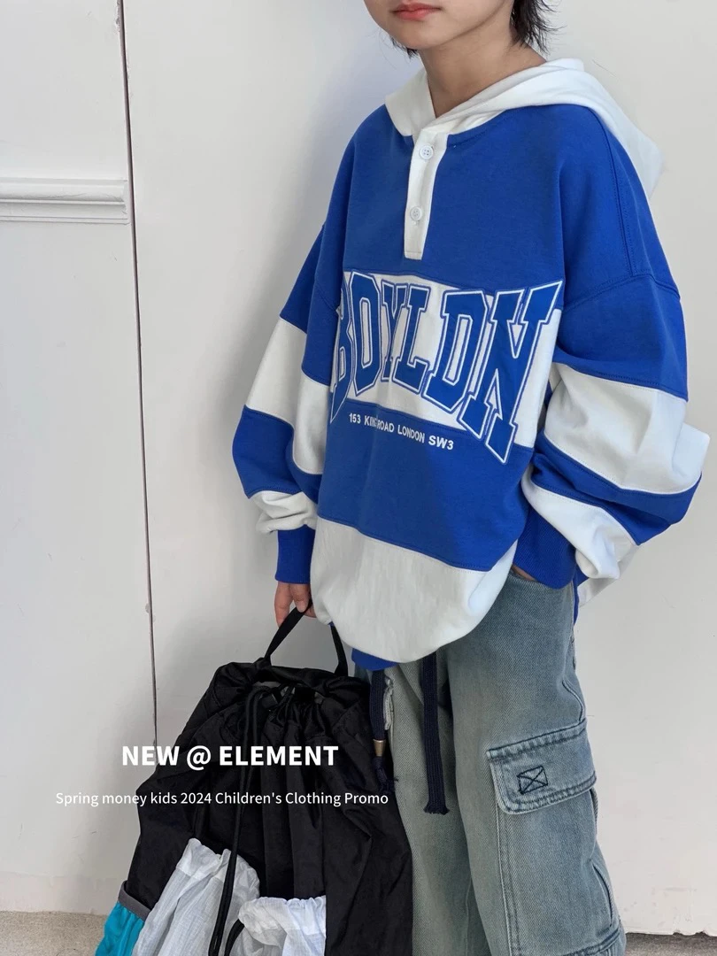 【郭郭童品】x➕春季时尚潮流条纹卫衣9076