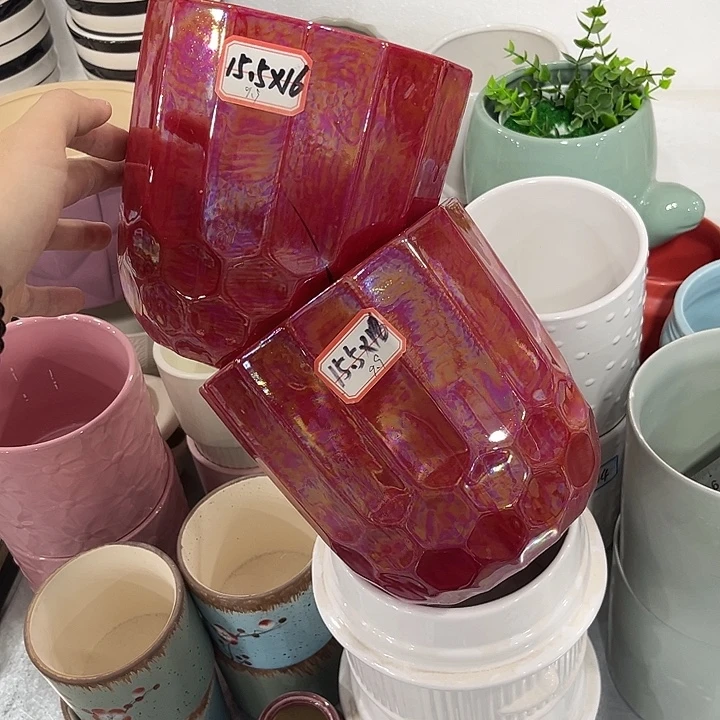 有孔！福利价陶瓷花盆性价比